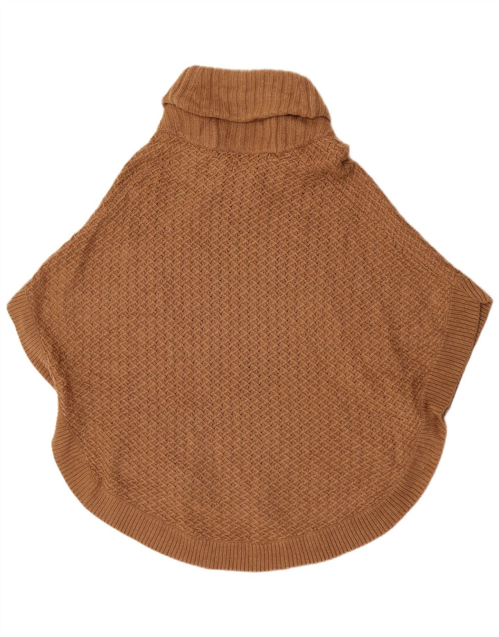 Ženski pončo džemper Massimo Dutti US 8 srednje smeđe vune