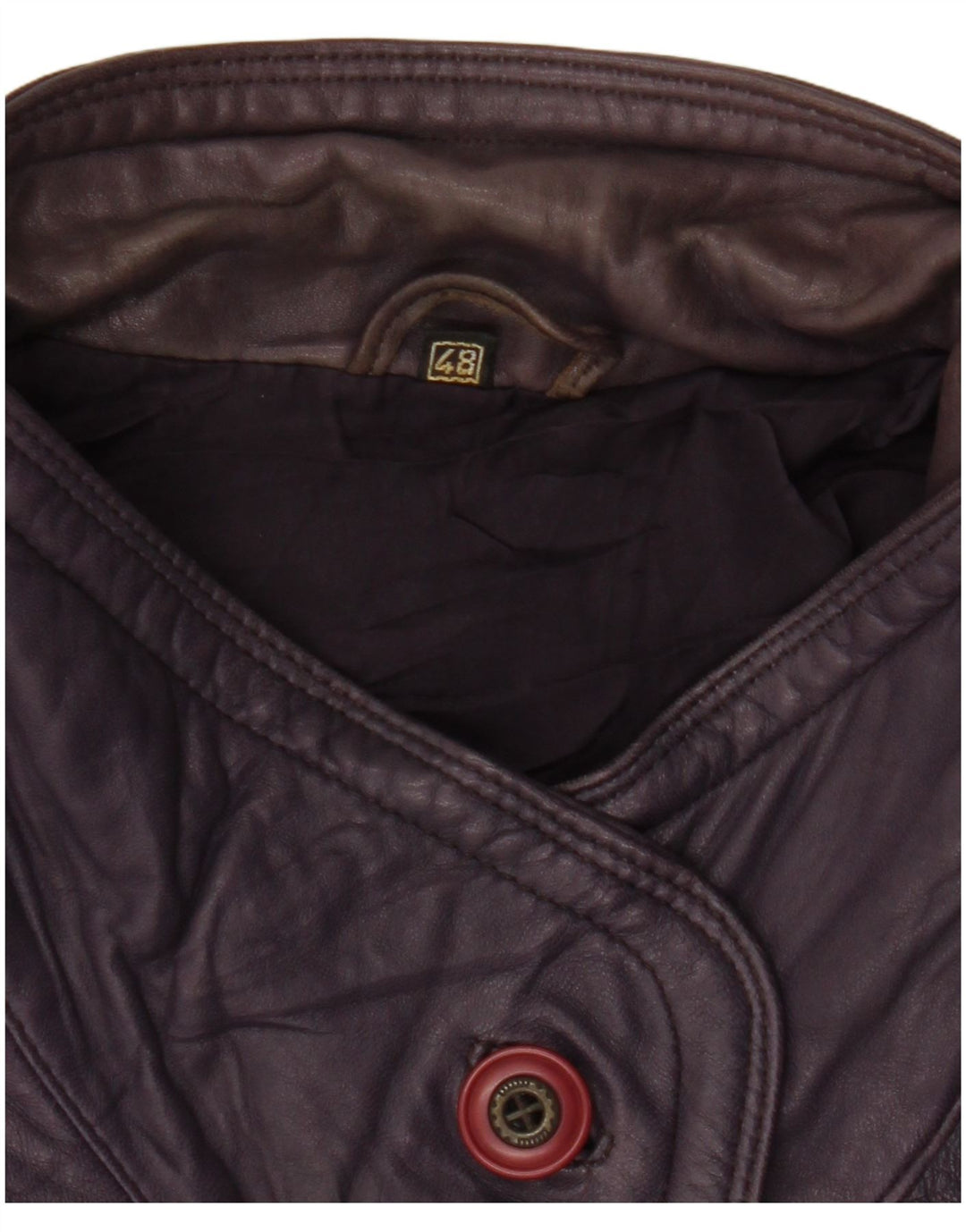 VINTAGE ženski kožni kaput EU 48 2XL ljubičasta koža