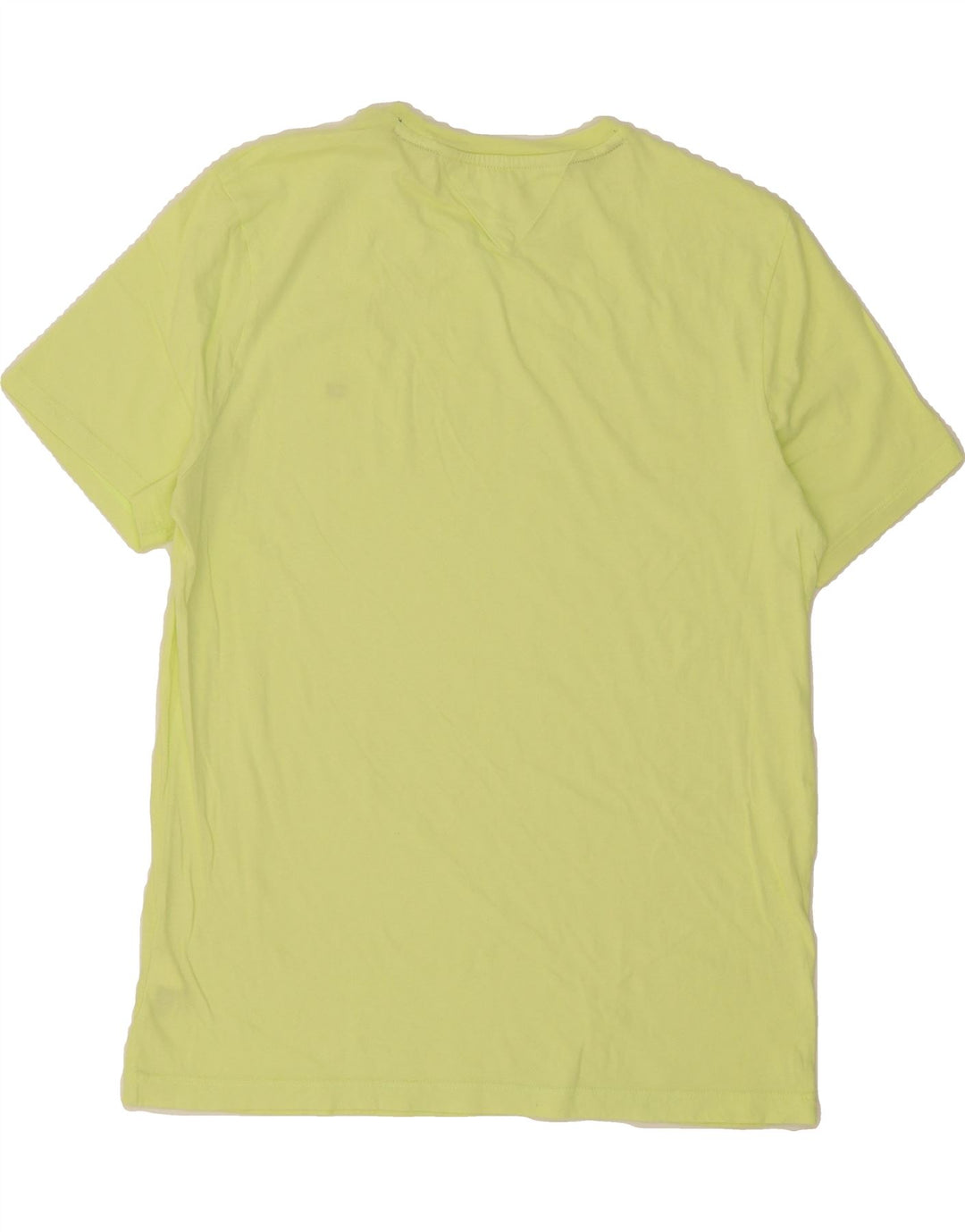 TOMMY HILFIGER Mens T-Shirt Top Medium Yellow Cotton Vintage Tommy Hilfiger and Second-Hand Tommy Hilfiger from Messina Hembry 