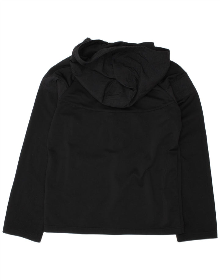 NIKE Pulover s kapuljačom i kapuljačom za djevojčice 10-11 godina srednje crne boje od poliestera