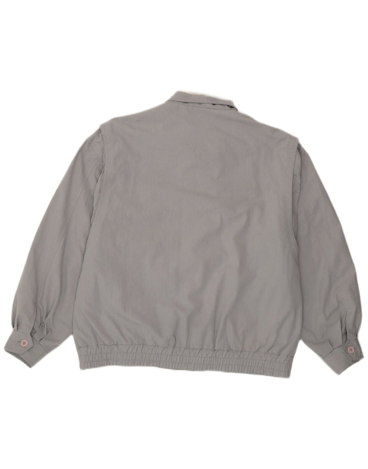 VINTAGE Mens Bomber Jacket IT 52 XL Grey Polyester Vintage Vintage and Second-Hand Vintage from Messina Hembry 