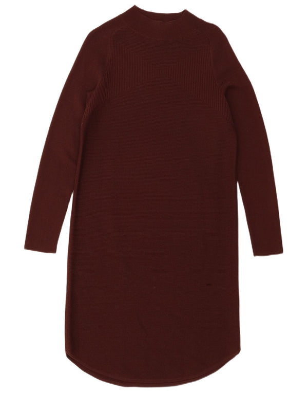 Jigsaw Ženska džemper haljina UK 6 XS Bordo vuna