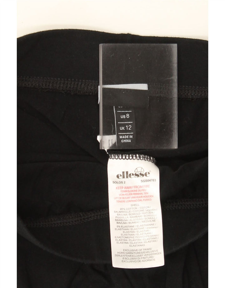 Ellesse ženske grafičke tajice UK 12 Srednje crni pamuk