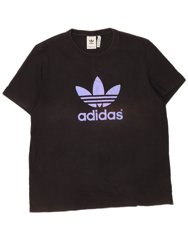 Adidas muška grafička majica dugih rukava XL crni pamuk