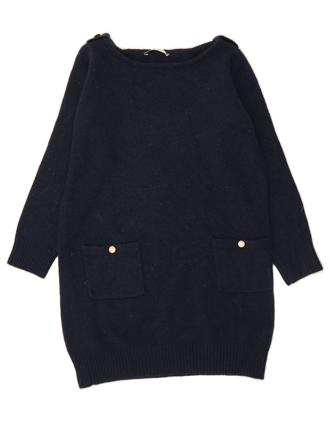 OASIS Womens Jumper Dress UK 12 Medium Navy Blue Wool Vintage Oasis and Second-Hand Oasis from Messina Hembry 