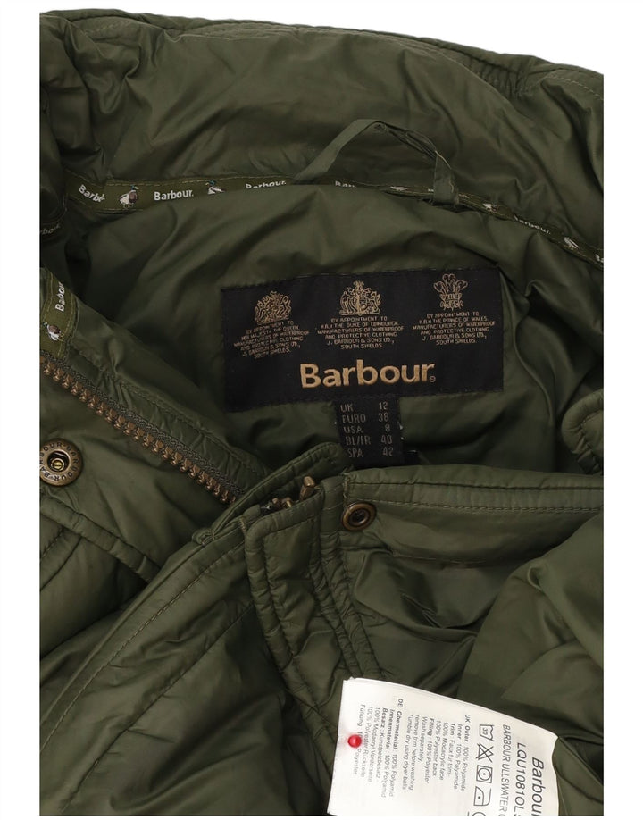 Barbour ženska podstavljena jakna s kapuljačom UK 12 Srednje zeleni poliester