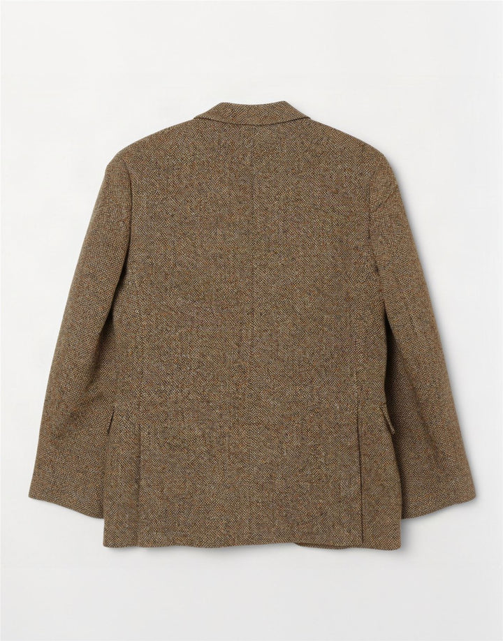 Harris Tweed muški sako sa 2 gumba UK 36 Mala kaki vuna