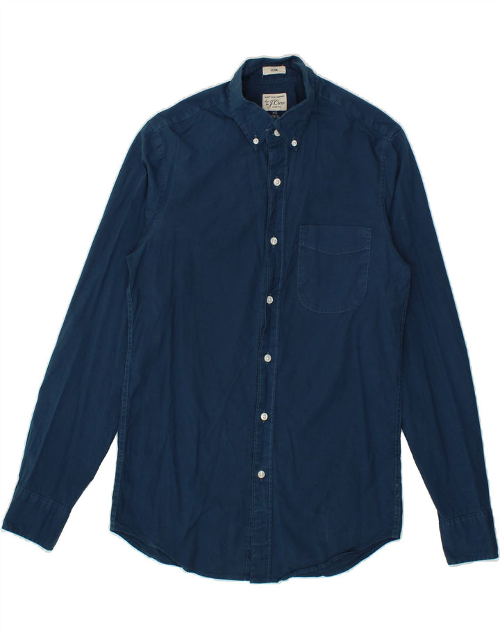 J. CREW Mens Slim Shirt XS Navy Blue Cotton Vintage J. Crew and Second-Hand J. Crew from Messina Hembry 