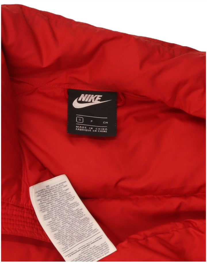 Nike Mens Padded Gilet UK 36 Small Orange Colourblock Poliester