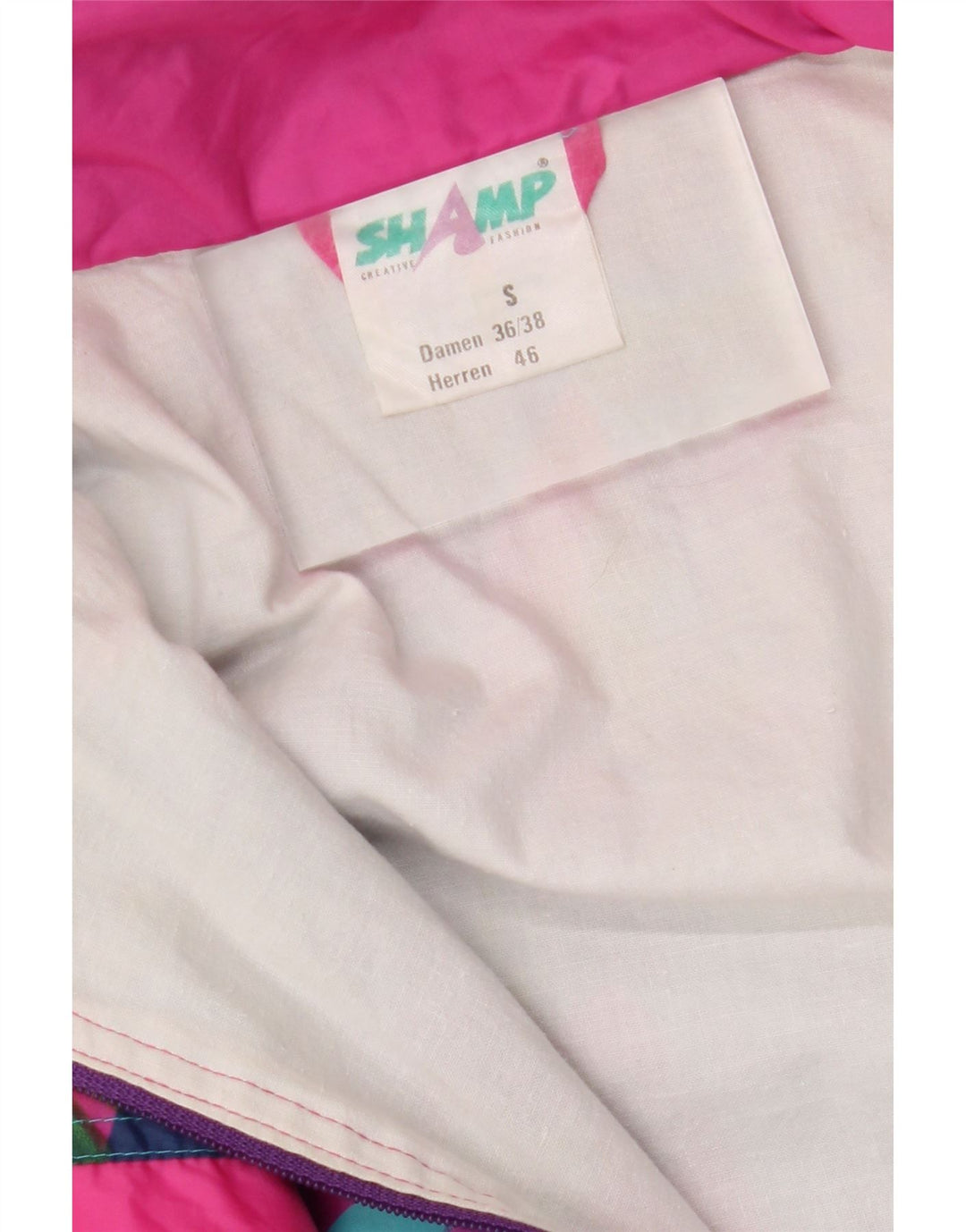 SHAMP Mens Graphic Rain Jacket UK 36/38 Small Multicoloured Colourblock Vintage Shamp and Second-Hand Shamp from Messina Hembry 