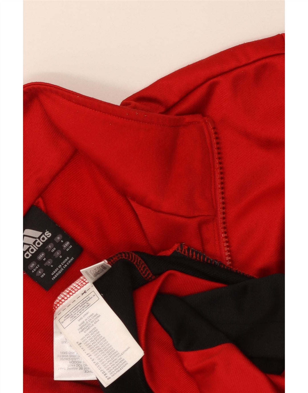 ADIDAS muška trenirka gornja jakna UK 40/42 poliester srednje crvene boje