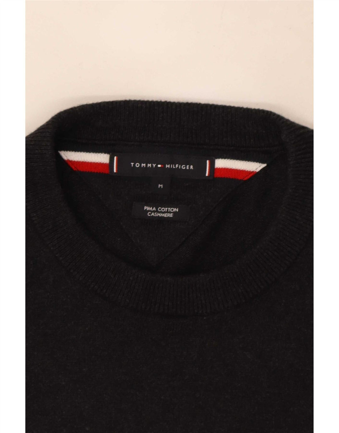 Tommy Hilfiger muški džemper s okruglim izrezom, srednje sivi pamuk