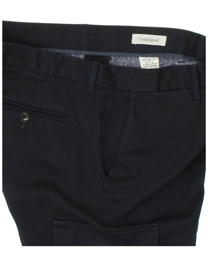 CONBIPEL Womens Slim Cargo Trousers IT 50 XL W36 L29 Navy Blue Polyester Vintage Conbipel and Second-Hand Conbipel from Messina Hembry 