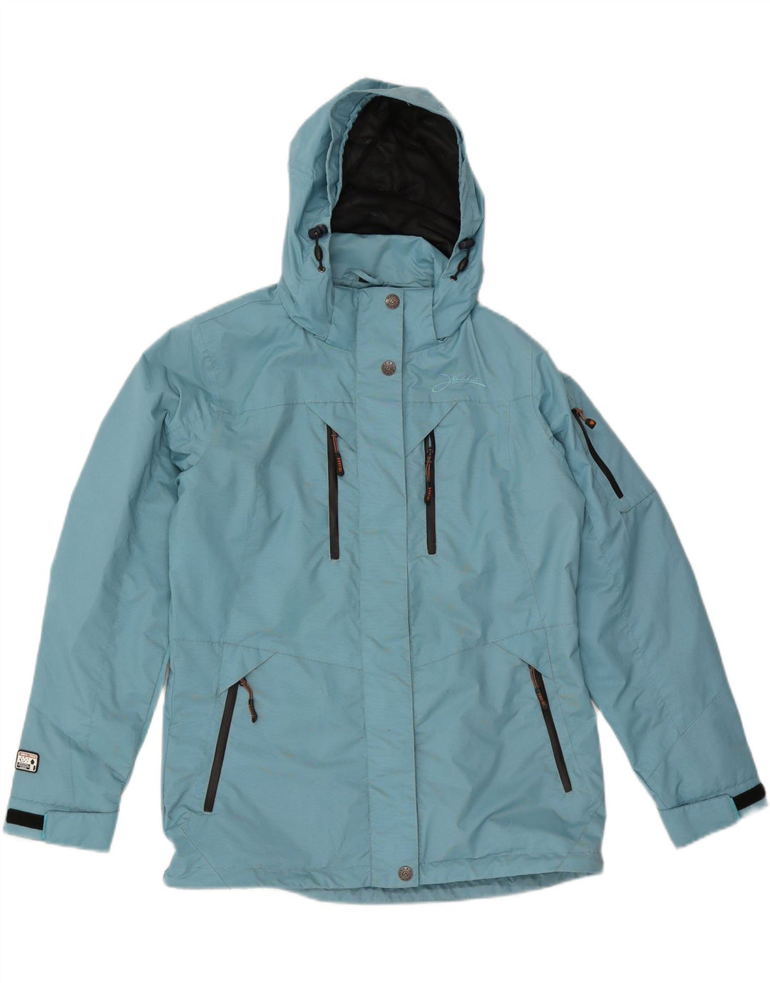 IGUANA Ženska kišna jakna s kapuljačom EU 40 srednje plavi najlon