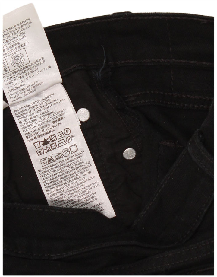Levi's ženske uske traperice W32 L30 crni pamuk