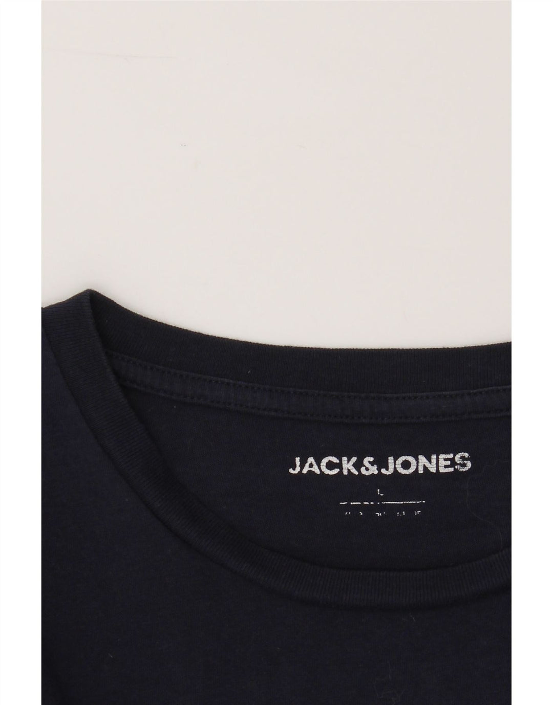 JACK & JONES Mens T-Shirt Top Large Navy Blue Cotton Vintage Jack & Jones and Second-Hand Jack & Jones from Messina Hembry 