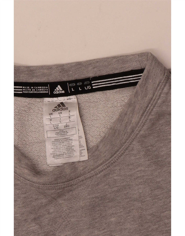 Adidas muška majica s grafičkim motivima, veliki sivi pamuk