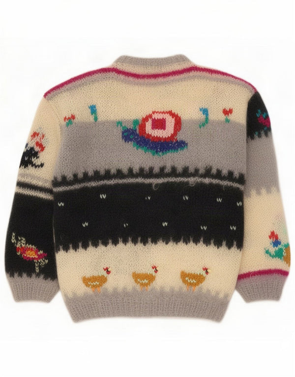 Vintage ženski kardigan džemper UK 12 Medium Multicolored Novitet