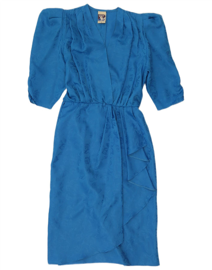 YESSICA Ženska preklopna haljina EU 38 Srednje plavi cvjetni poliester