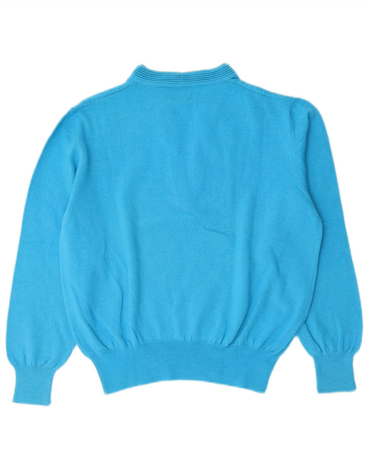 Luisa Spagnoli Ženski džemper s V-izrezom UK 12 Srednje plava vunena