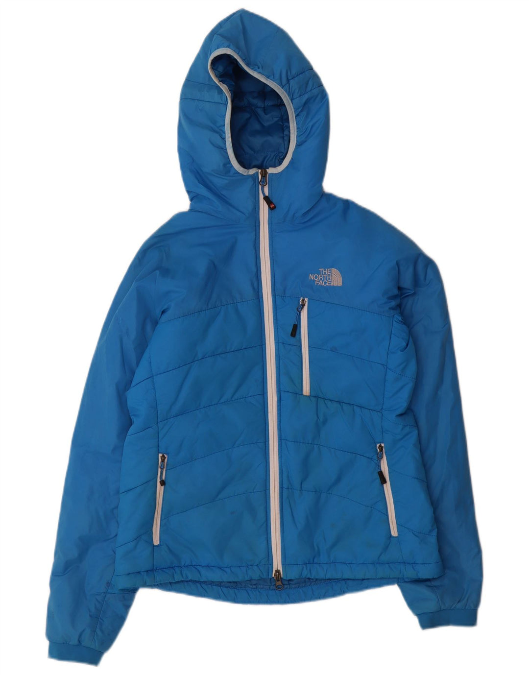 The North Face ženska podstavljena jakna s kapuljačom UK 12 srednje plavi najlon