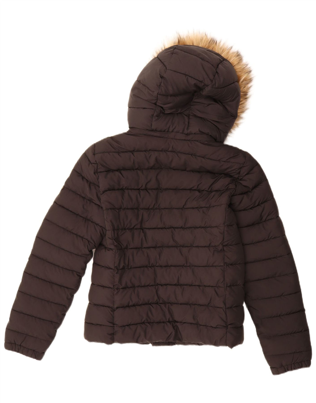 Superdry ženska podstavljena jakna s kapuljačom UK 10 Mala crna najlonska
