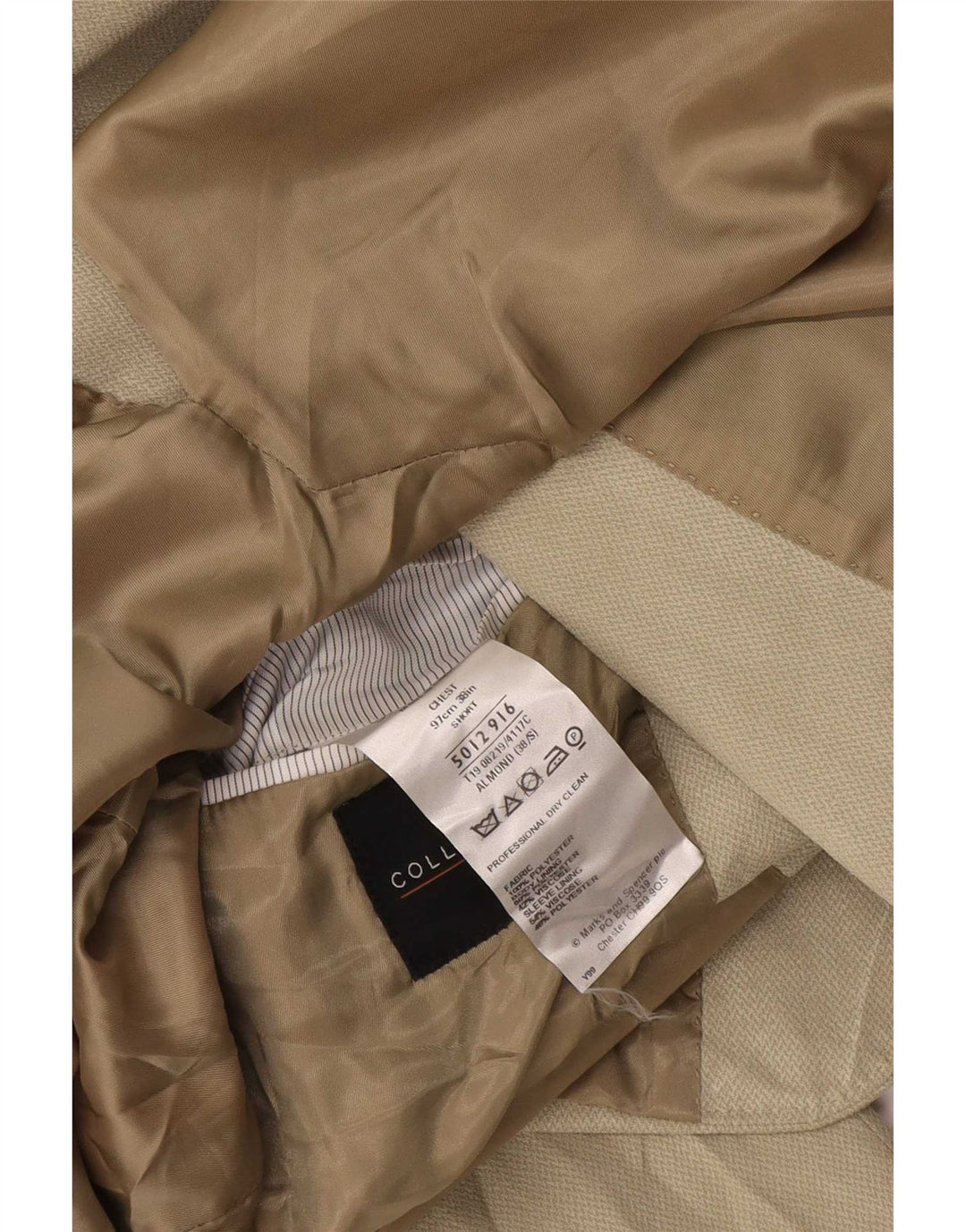 Marks & Spencer muška kratka jakna sa 2 gumba UK 38 srednje bež