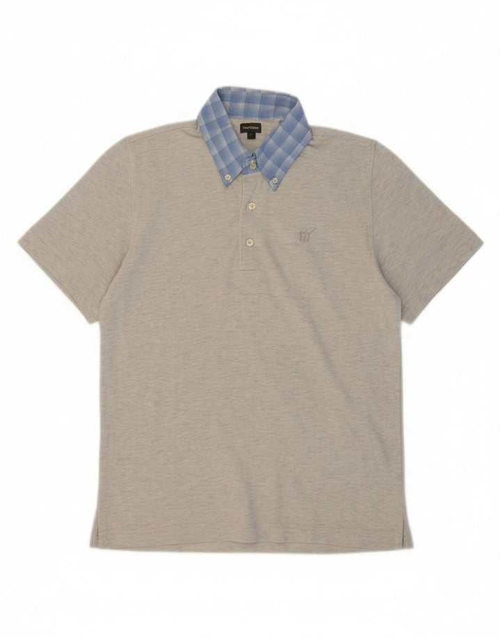 HENRY COTTONS Mens Polo Shirt Large Grey Cotton Vintage Henry Cottons and Second-Hand Henry Cottons from Messina Hembry 