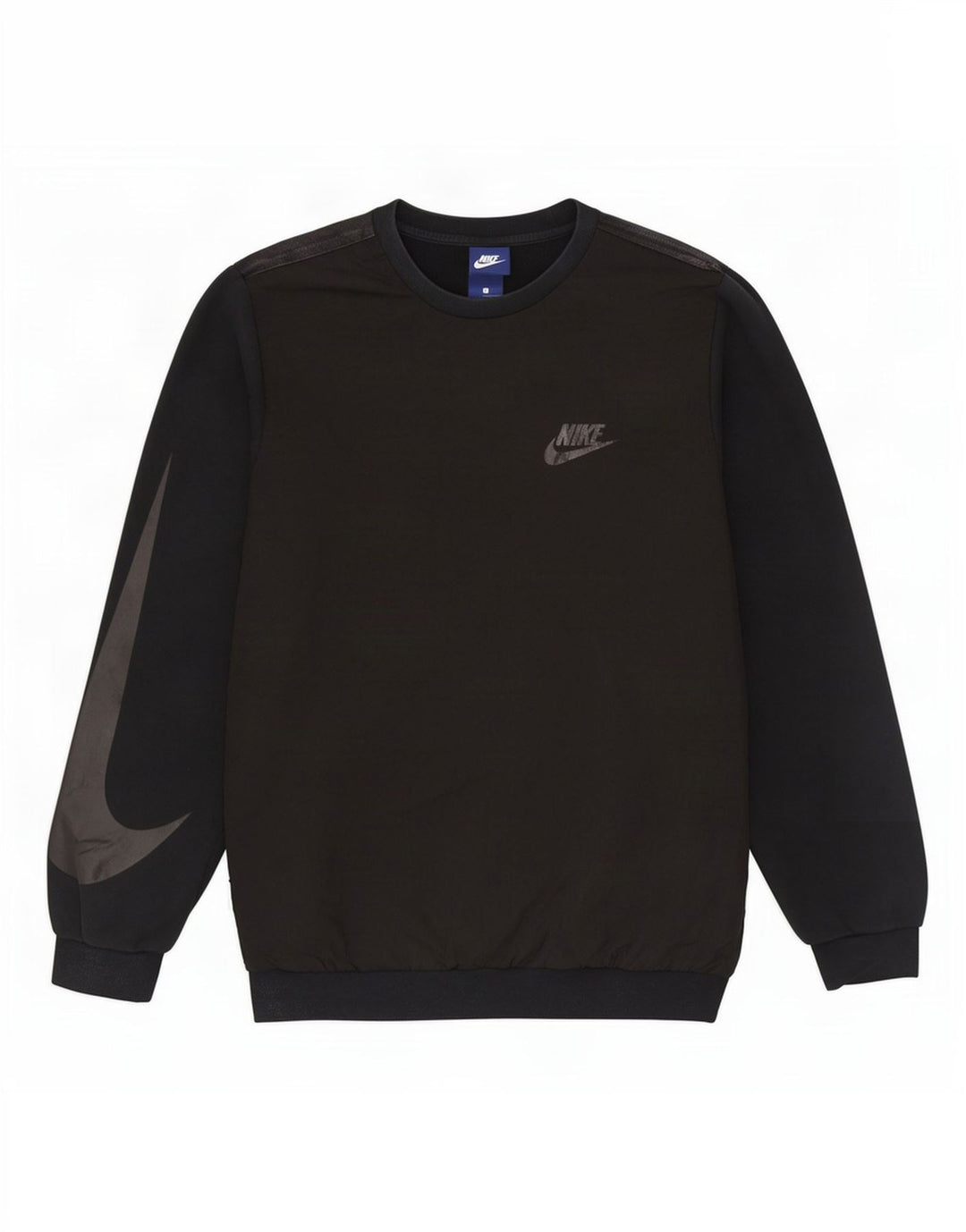 Veliki crni pamuk Nike Graphic Sweatshirt džemper
