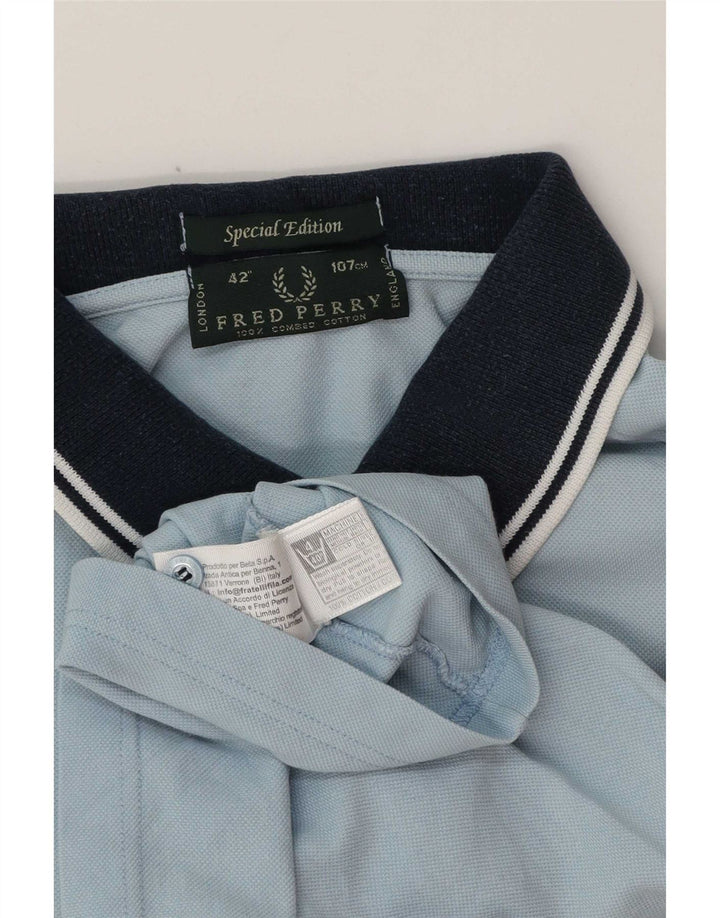 Fred Perry muška polo majica za ragbi srednje plave pruge, pamuk