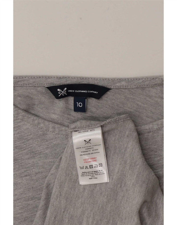 Crew Clothing Ženski gornji dio 3/4 rukava UK 10 Mali sivi poliester