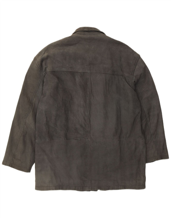 L.Lambertazzi muška kožna jakna UK 40 velika siva koža