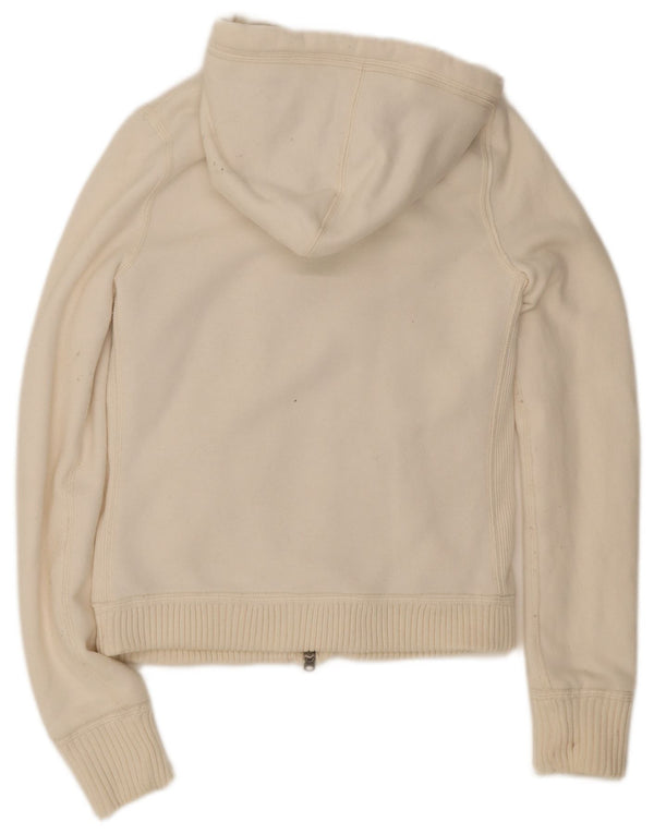 Abercrombie & Fitch Ženska majica s kapuljačom s patentnim zatvaračem UK 14 Large Off White