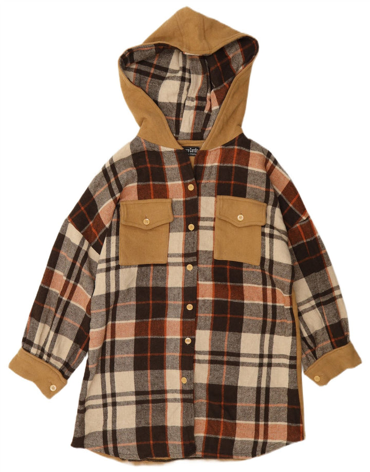 Pierre Cardin Ženska majica od flanela UK 14 Srednje smeđa gingham