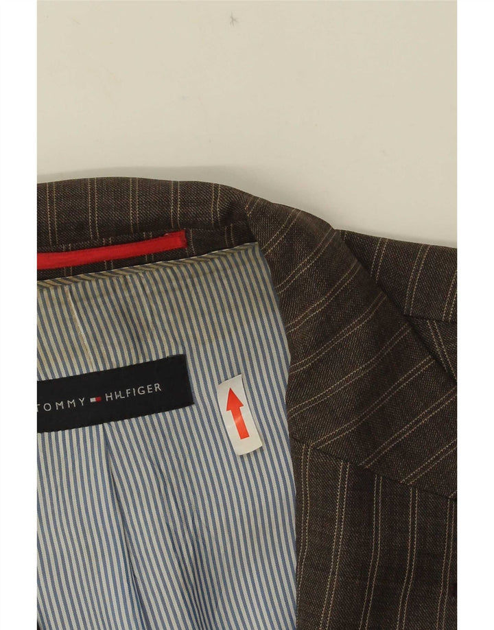 Tommy Hilfiger muška jakna sa 2 gumba IT 52 XL smeđa prugasta viskoza