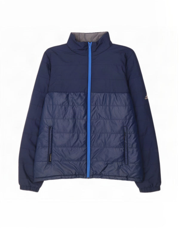 Adidas muška podstavljena jakna UK 40 Large tamnoplavi poliester