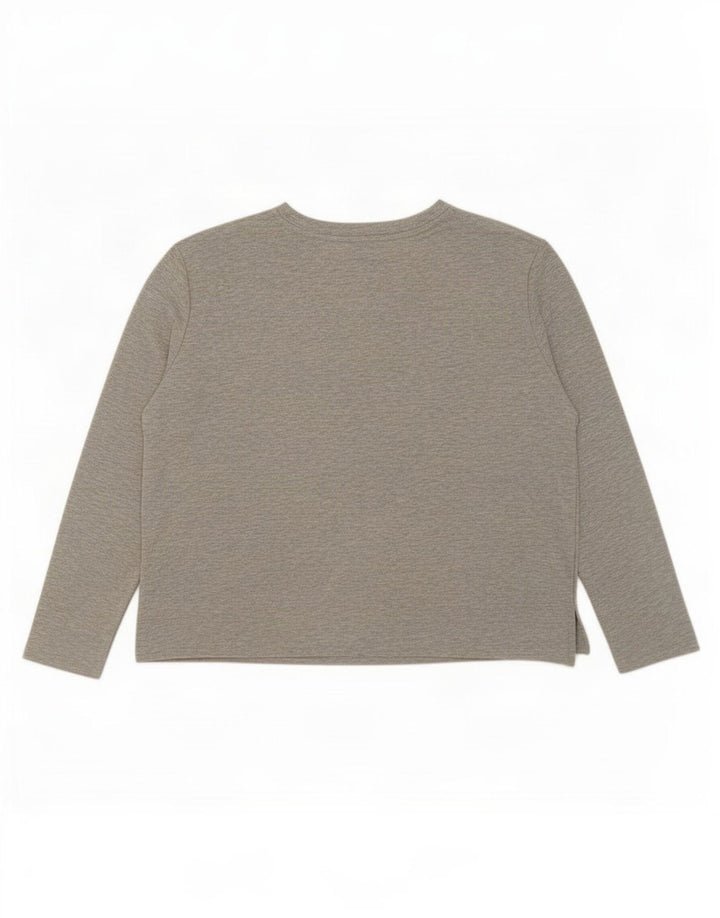 Marks & Spencer ženska majica dugih rukava s grafikama UK 16 Large Gray Colourblock