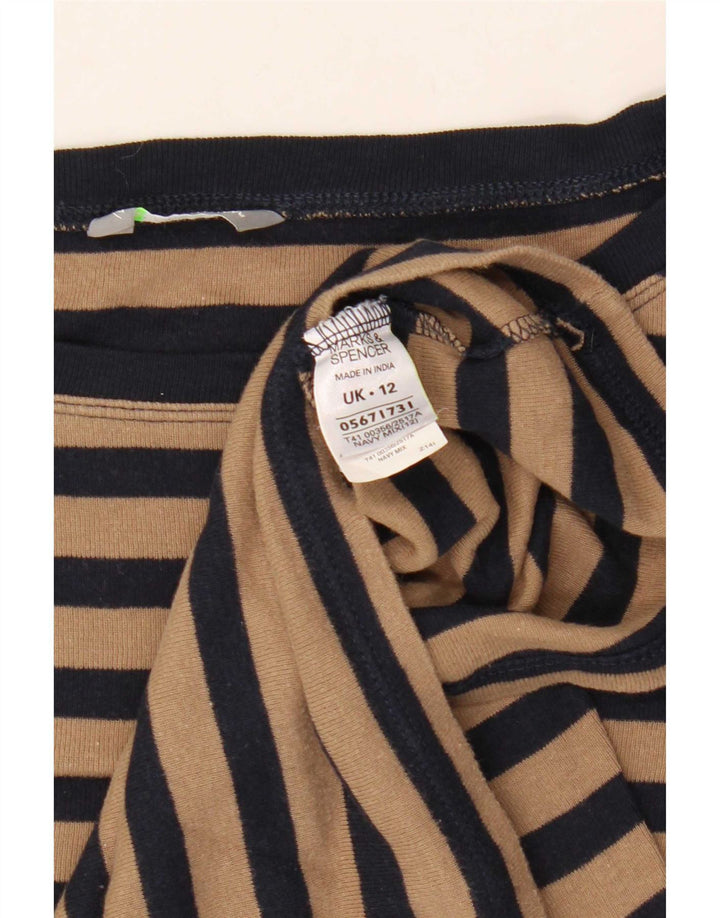 Marks & Spencer ženska majica dugih rukava UK 12 Srednje tamnoplave na pruge