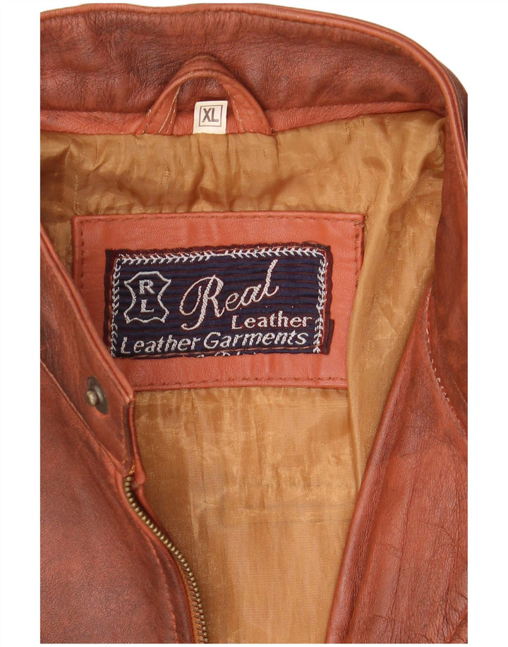 Vintage ženske UK 18 XL smeđa koža