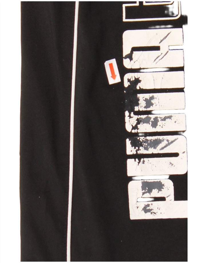 PUMA Boys Graphic Trenirka Hlače Joggers 13-14 Years XL Black
