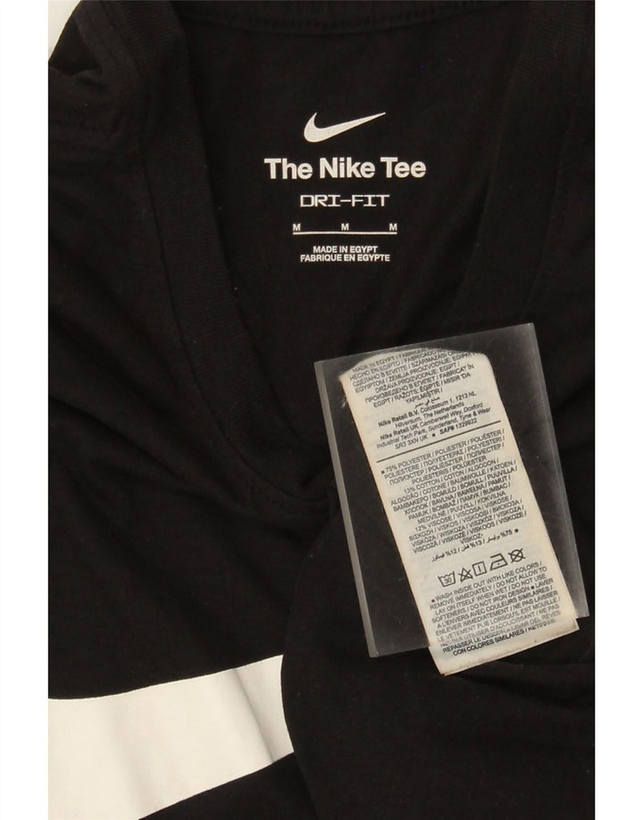 Nike Dri Fit Graphic T-Shirt Top srednji crni poliester