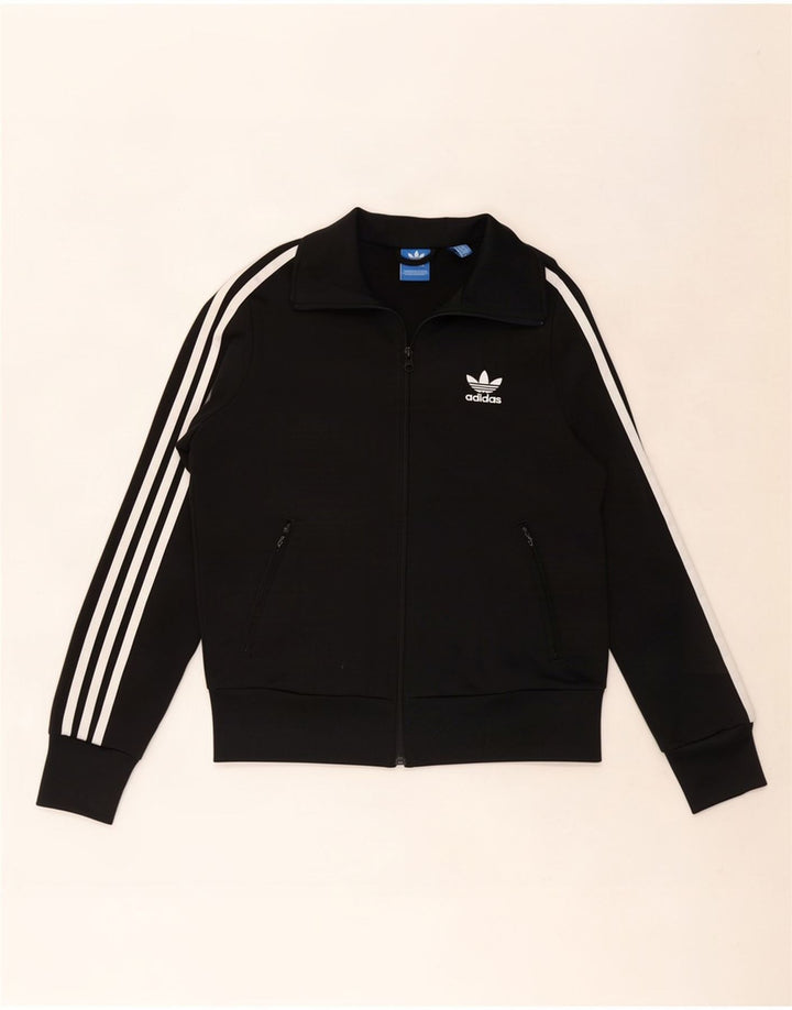 Adidas ženska gornja jakna s grafičkim motivima UK 10 mala crna poliesterska