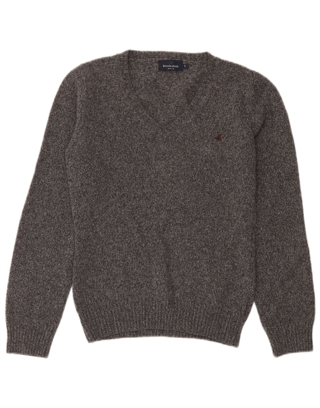 Brooksfield Ženski džemper s V-izrezom IT 42 Srednje siva Flecked Wool