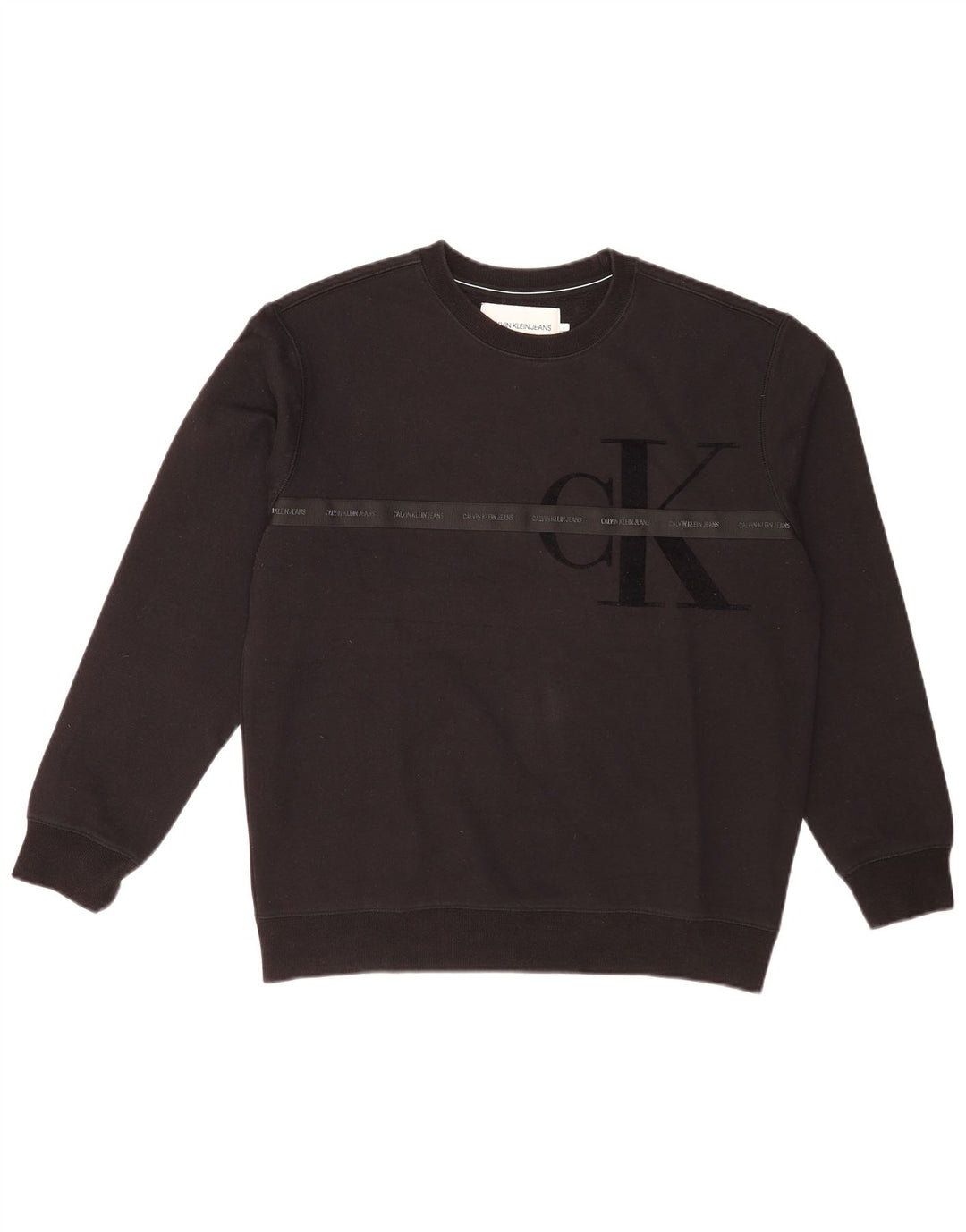 Calvin Klein Jeans Muški džemper regularnog kroja Graphic, veliki crni