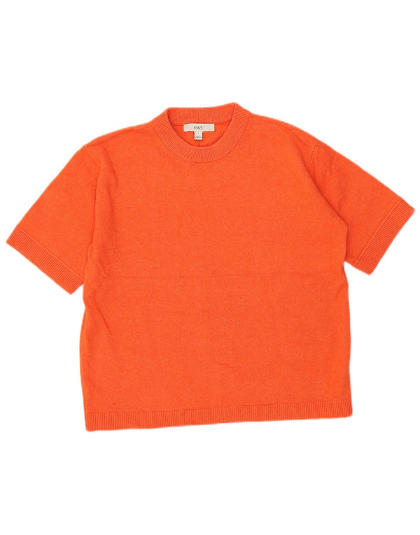 Marks & Spencer ženska majica kratkih rukava UK 10 Small Orange Poliester