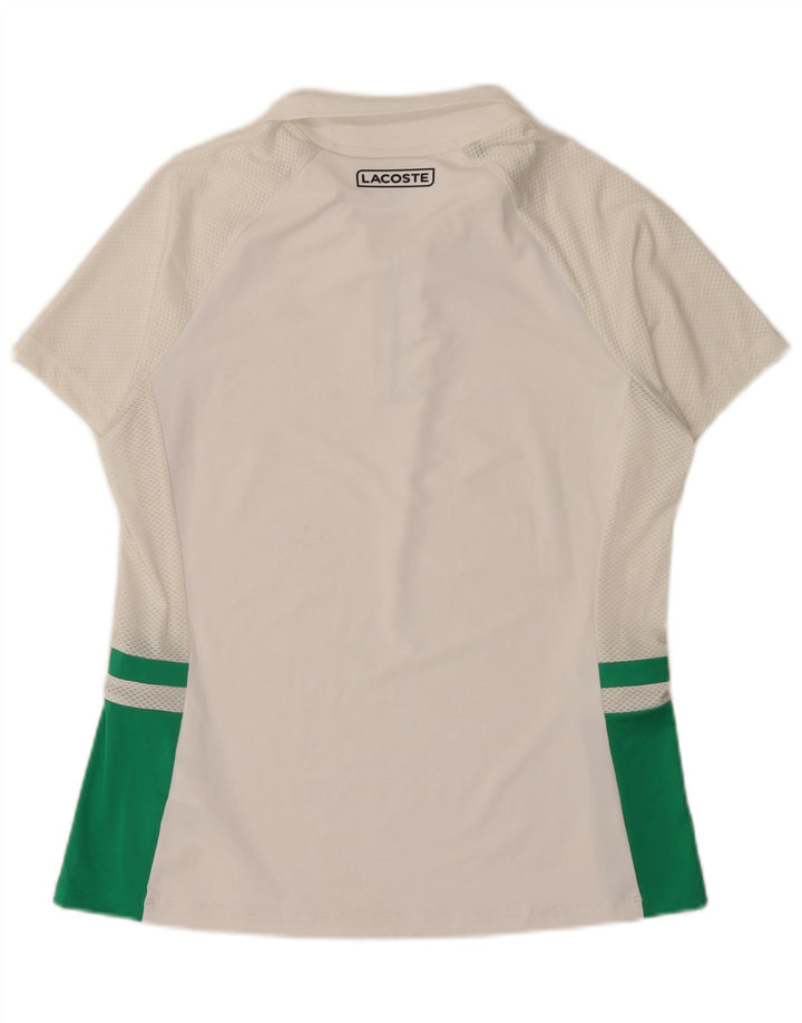 Lacoste ženska polo majica veličine 42, veliki bijeli poliester u boji
