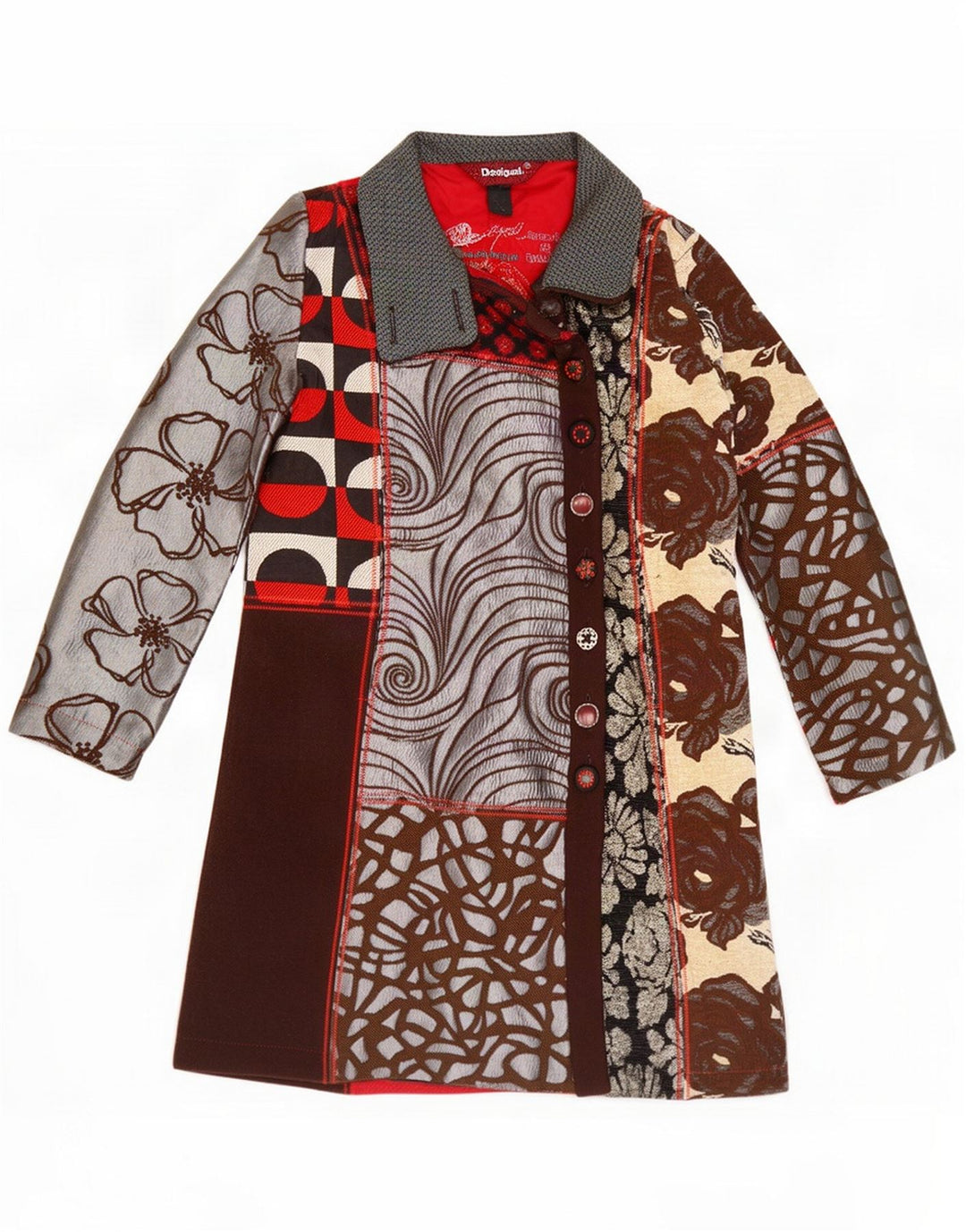 Ženski kaput Desigual Graphic EU 40 Medium Multicolored Floral