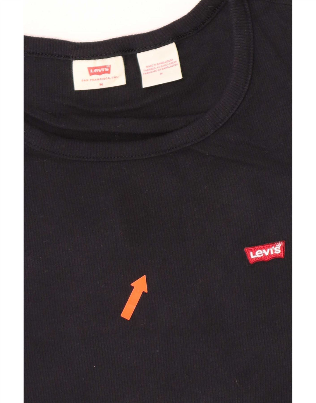 Levi's ženska majica kratkih rukava UK 12 srednje crni pamuk