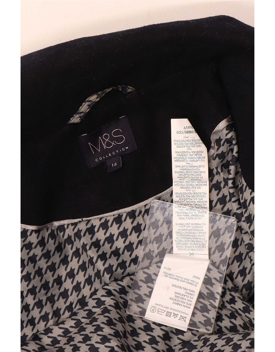 Marks & Spencer ženska bomber jakna UK 14 veliki tamnoplavi poliester