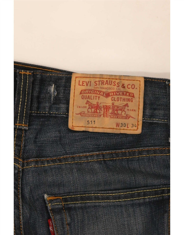 Levi's ženske 511 uske traperice W30 L30 tamnoplavi pamuk